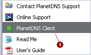 Starting the PlanetDNS Client